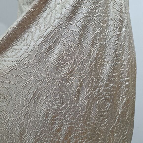 Anne Klien Floral Print Maxi Dress Pale Gold S 12 NWT - Picture 11 of 15